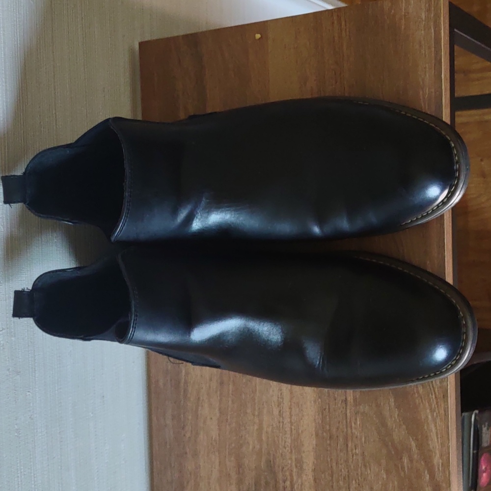 Black Leather Bruno Marc Mens Boots - Size 13 - Picture 8 of 10